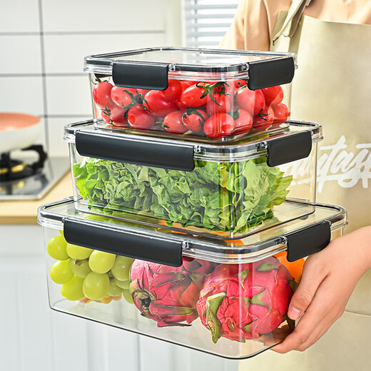 
Shantoulincun Pet Fresh Preservation Box Large Capacity Refrigerator Special Food Grade Freezer Storage Box Rectangular Fresh Kimchi Sealed Box High Transparent 169362*255*13587
