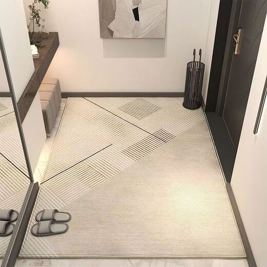 Xinlin silicone non-slip bottom entrance mat floor mat aisle living room door mat is stain-resistant, washable and light luxury minimalist 01 100*120 cm (environmentally friendly and can be cut)