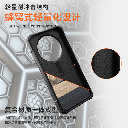 UAG适用于华为Mate60Pro/Pro+手机壳防摔全包保护套Pro+商务简约全包边硅胶硬壳【尊贵系列碳纤维】