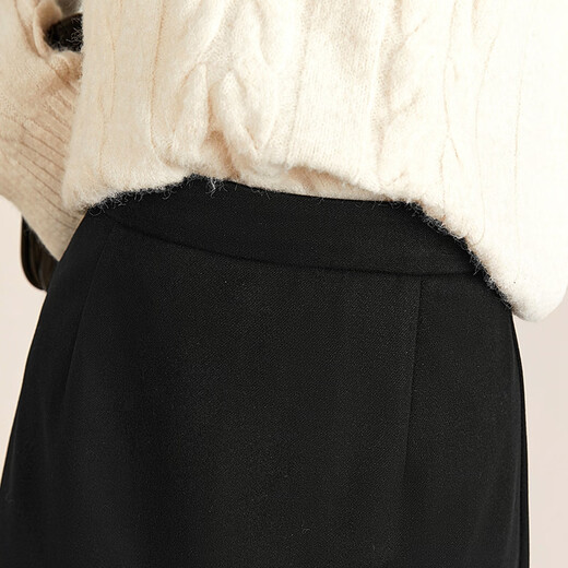 Shechi high waist skirt 2025 autumn new women's fashion straight slit mid-length skirt