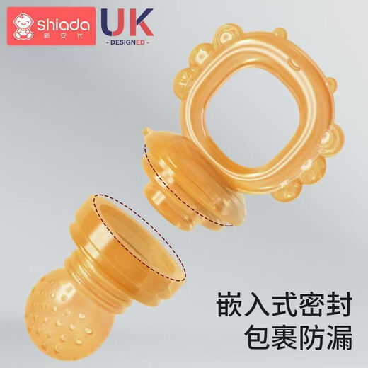 Xin'andai Fruit and Vegetable Bites Baby Fruit Fruit Soothing Teether for babies over 6 months old, fruit-eating artifact M size Fruit and Vegetable Bites 1 pack