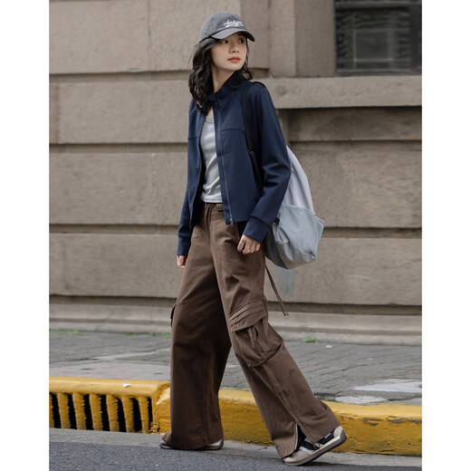 Demana [intelligent casual style] spring fashionable split-piece stand collar comfortable air layered meat short women's jacket
