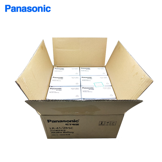 PANASONIC松下LR41碱性纽扣电池1.5V通用型号192/AG3/L736/392适用于欧姆龙电子温度计发光掏耳勺计算器 10粒（整卡）