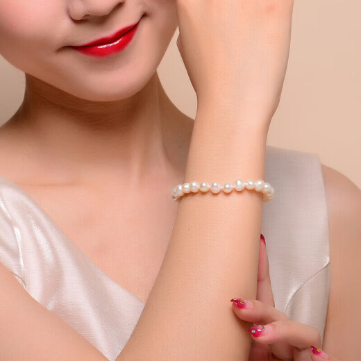 Tico Fashion High-Light Freshwater Pearl Bracelet Women's Birthday Gift for Mom 925 Silver Tail Buckle Bracelet