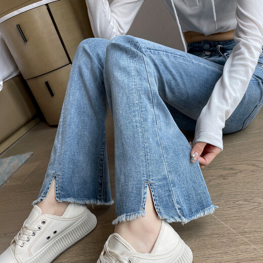 Jean ankadan plus en velours pour les femmes en automne et hiver nouveau chaleur haute chaleur épaissie pantalon éloigné slim.