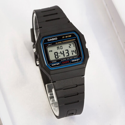 Casio (CASIO) small square simple retro waterproof electronic student watch men's and women's watch Valentine's Day gift F-91W-1