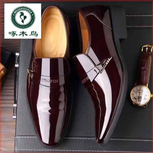 Woodpecker 2024 leather shoes men's hollow summer style business casual leather shoes genuine leather breathable soft sole leather sandals men 686-2 black hollow premium version 43