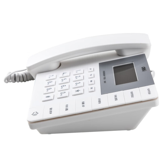 
Deli 13567 landline phone battery-free business office home landline office large screen wired telephone with alarm function white
