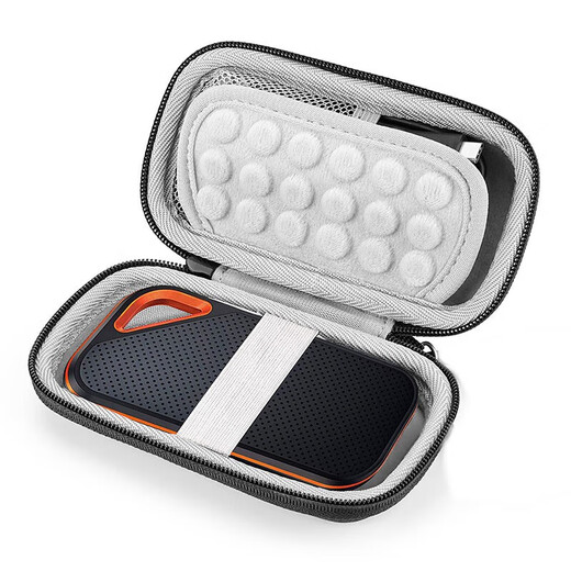SanDisk E30/E60/E61/E81 disque dur mobile à semi-conducteurs transportant un boîtier antichoc et anti-chute sac de rangement pour disque dur housse de protection E30 (version rapide | compact et portable) sac à coque rigide spécial 1 To