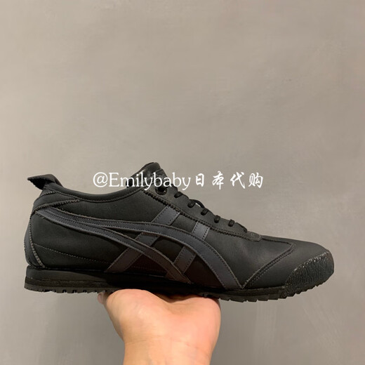 Onitsuka Tiger Japanese purchasing Onitsuka tiger MEXICO 66 SD pure leather casual shoes for men and women black 1183B500-020 16 225 36
