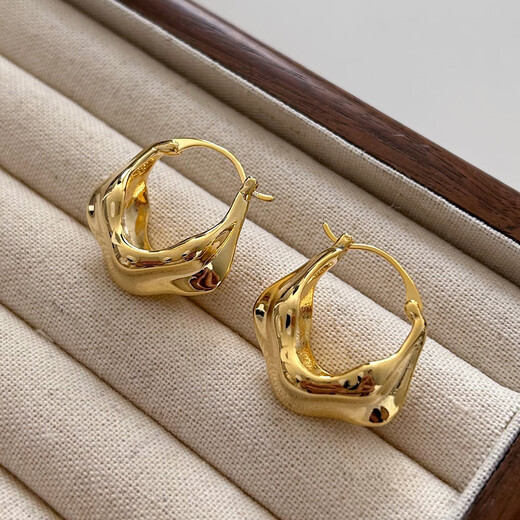 Yican Japanese and Korean metal retro earrings for women light luxury niche design high-end earrings 2025 new hot style temperament earrings Japanese and Korean metal retro earrings