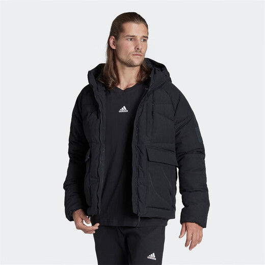 阿迪达斯 （adidas）外套男装冬款加厚保暖棉服户外运动连帽外套羽绒服夹克HN9930 HN9930 2XL 185/108A