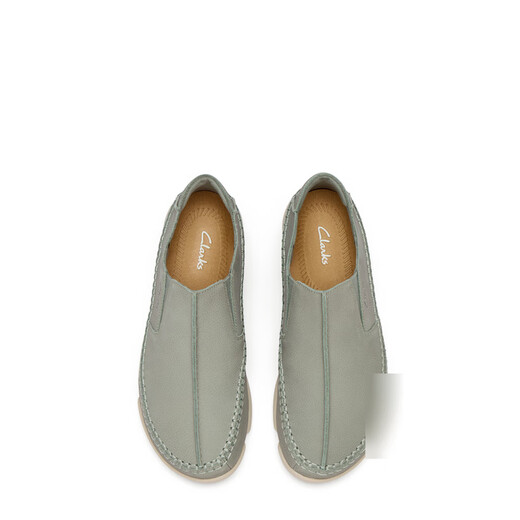 Clarks Trigenic2 Step Men's Casual Chaussures 2025 Nouvelles chaussures en cuir à trois cellules légères et confortables Chaussures en cuir un standard Modèle Green-Men 261826797 43