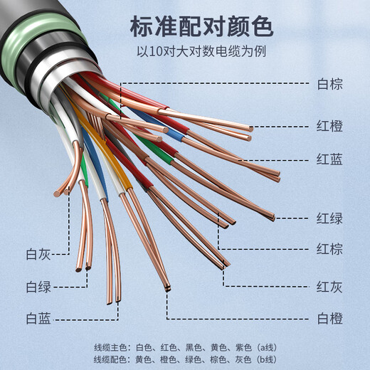 中科光电 室外重铠大对数通信线缆 电话语音大对数电缆 5对ZK-HYA53-5*2*0.5- 1米