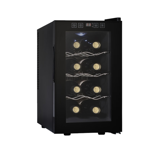 Bacchus red wine cabinet constant temperature wine cabinet home mini small electronic wine cabinet wine foreign wine cabinet built-in storage wine cabinet refrigerated tea cigar cabinet constant humidity living room kitchen light luxury 25L stainless steel shelf style 8 pieces four layers