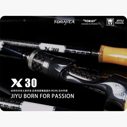 吉渔X30路亚竿碳素枪柄直柄远投虫竿快调轻量高强度 682m C 枪柄2.03m(野钓深水轻障