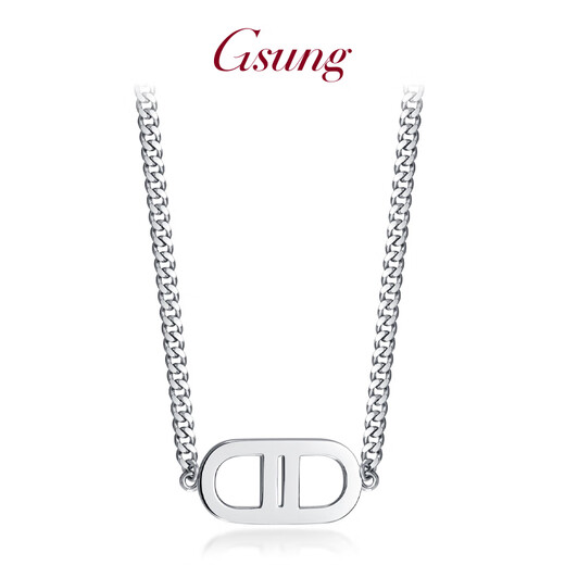 GsunG platinum women's necklace new PT950 pig nose chain fashion platinum necklace women's shiny side chain calculated based on actual shipping weight