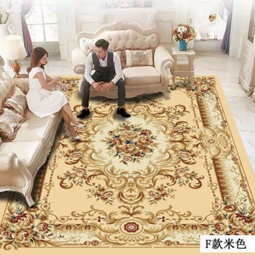 Xinlin European-style living room carpet coffee table blanket sofa home bedroom full room floor mat modern simple machine washable customization style-K blue 40*60CM