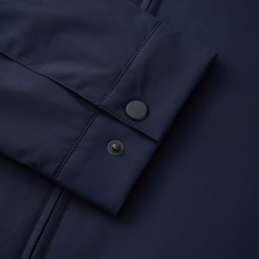 YOUNGOR Cotton Jacket Men's Lapel Short Cotton Jacket Polyester Fiber Removable Liner Men's Top Jacket Navy VMCJ429974FQA M 170/92A