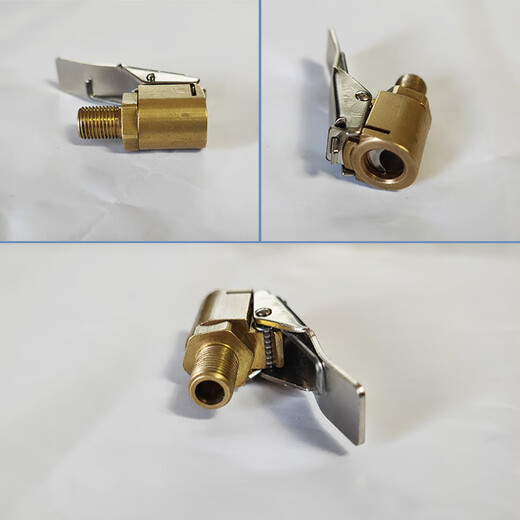 Jumu Car Inflatable Quick Connector Inflator Pump Quick Charge Head Adapter Tire Valve Nozzle Inflation Adapter All Copper Quick Inflation Connector Single Pack