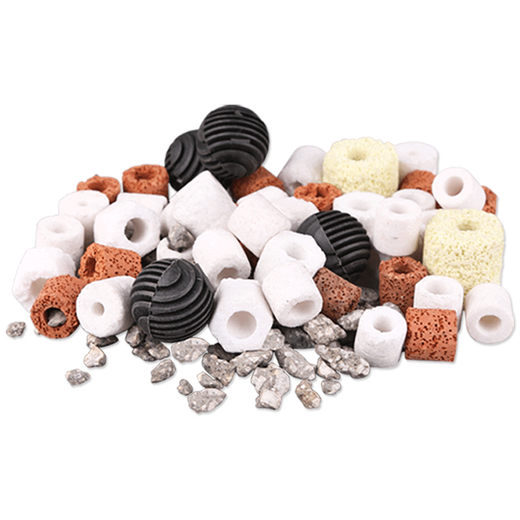 Sensen (SUNSUN) fish tank filter material ceramic ring glass ring bacterial house maifanshi respiratory ring biochemical ball 500g glass ceramic ring (6 capsules with water quality An Ding Capsules)
