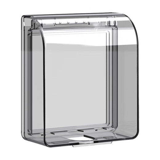 International Electrician Type 86 Socket Waterproof Box Self-adhesive Switch Power Supply Protective Cover Splash Box Bathroom Toilet Socket Waterproof Cover Type 86 Standard Waterproof Box-Transparent