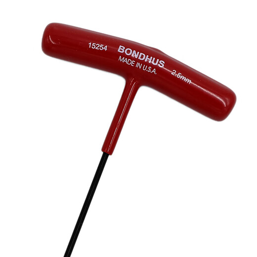 
BONDHUS original American Borton T-shaped hexagonal wrench T-handle internal hexagonal imported hardware tools T-shaped wrench hexagonal edge metric flat head 2.5mm 152mm (15254)