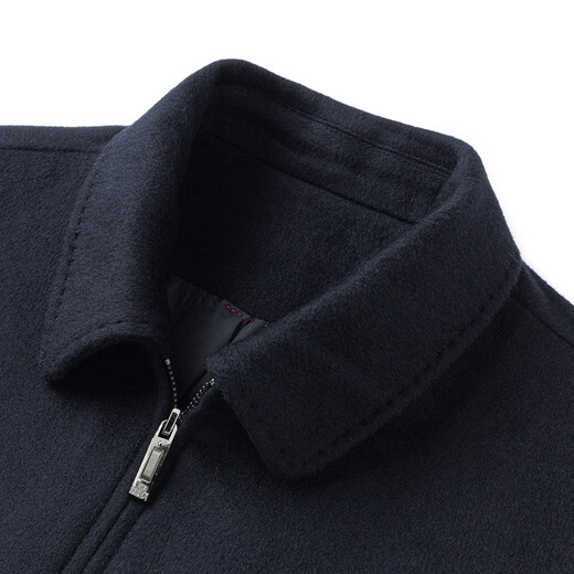 MONTAGUT Men's 100% Wool Jacket Lapel Double-sided Woolen Coat Business Warm Jacket Navy 54