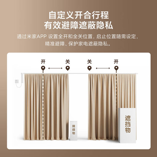 米家智能窗帘2 自动窗帘电机 电动窗帘 智能家居联动语音控制	