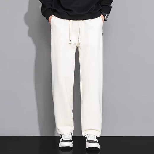 Fog Sky Casual Hosen für Männer in Frühlings- und Sommermodemarke Loose Spleißen gerade Hosen Khaki Drapery Vielseitige Sportarten American Hosen Männer CJ-6628 Khaki XL (Empfohlen 135-150jin [Jin gleich 0,5 kg]))