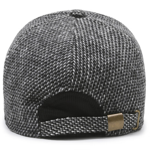 Winter leisure winning baseball cap middle-aged and elderly autumn and winter hat warm ear protection cotton hat outdoor sports peaked cap gray adjustable