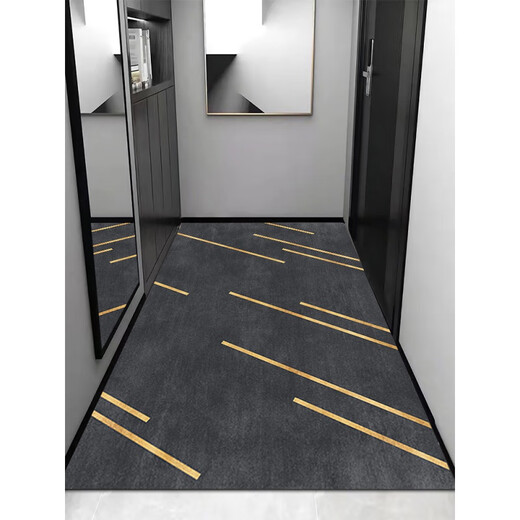 Diatom Mud Entrance Door Floor Mat Taille peut être coupée dans le tapis du pied d'entrée avec un tapis de pied en silicone antidérapant de la zone. Technology Velvet-6996-12 100 cm * 160 cm cm Relamation de 60 jours
