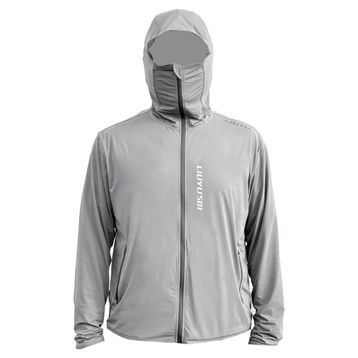Six fish five zero one ice-sense fishing sun protection clothing 501 breathable sweat-absorbent anti-UV jacket lightweight outdoor long-sleeved quick-drying anti-mosquito clothing S size gray