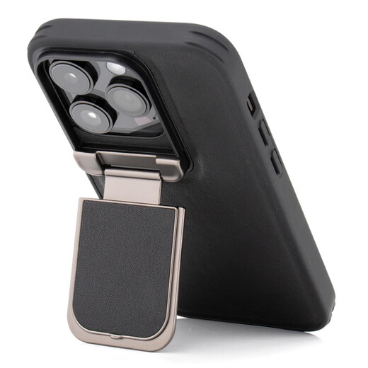 Lu Chun geeignet für Apple 16 Promax Mobile Handy Hülle Flip Objektiv Bracket iPhone 15plus Luxury Leder 15Pro Privatsphäre Schutzhülle iPhone 16 Business Anti-Fall-Leder [elegant schwarz] Objektiv Flip Bracket_ Anti-Fall-Schutzhülle iPhone 16 Pro Max