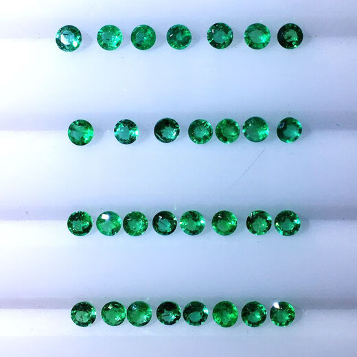 DRJEFUN Natural Unfired Boutique Colombian Emerald Bare Stone Wood Color Round Customizable Ring Bracelet Earrings Round Approximately 1.8mm