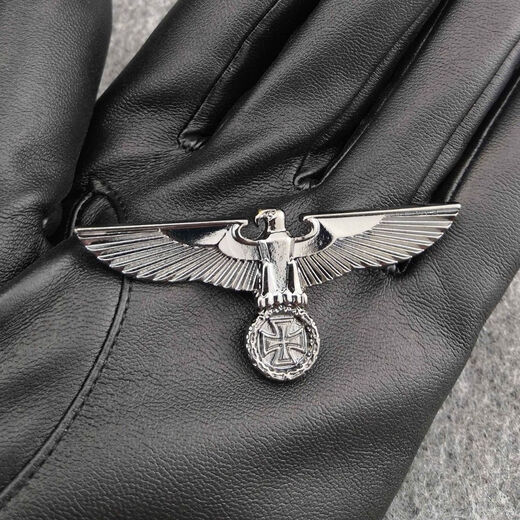 Premium German Eagle Badge Prussian Eagle Badge German Eagle of Rights Medal Black Eagle Brooch Accessories Silver Eagle of Rights Paper Card Packaging