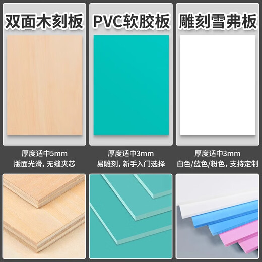 版画木板A4全椴木三合板4k专业手工雕刻板工具套装A5美术学生专用木板材料胶板画板木刻板定制 【A4】（21CM*30CM）/2张装