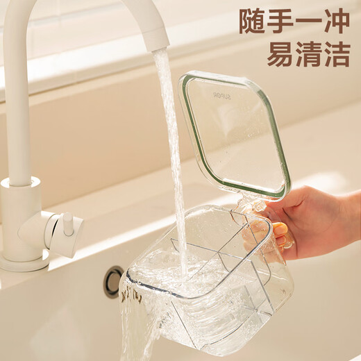 Supor seasoning jar with spoon four-compartment seasoning box kitchen salt jar moisture-proof KGF95BW10