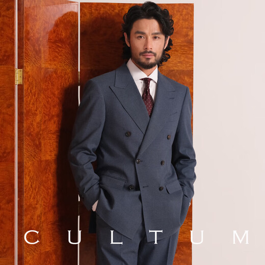 CULTUM machine washable anti-wrinkle and iron-free suit suit men's commuter casual double-breasted business professional suit suit pure black single suit 52 A