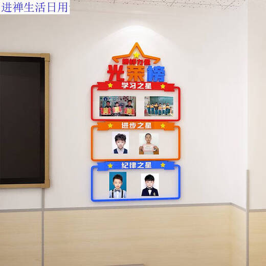Yonghuan Klassenkultur Konstruktion Star Grundschule Ehrenliste Wall Aufkleber Schüler Stil Bildungsfoto Klassenzimmer Dekoration 3878 Ein Typ extra groß