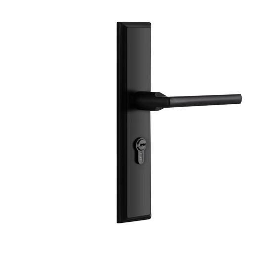 Huili custom bedroom door lock indoor room door lock household universal wooden door handle handle no modification hole stainless steel lock 5023-025 steel color no lock body 35-45MM universal type with key