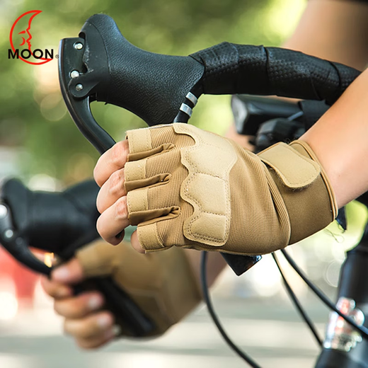 MOONMOON cycling gloves half-finger short-finger mountain bike gloves men and women summer thin breathable shock-absorbing bicycle equipment