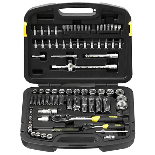 STANLEY Socket Ratchet Wrench Set Extended Adapter Rod Metric Auto Repair Set 86-piece Set 94-190-22