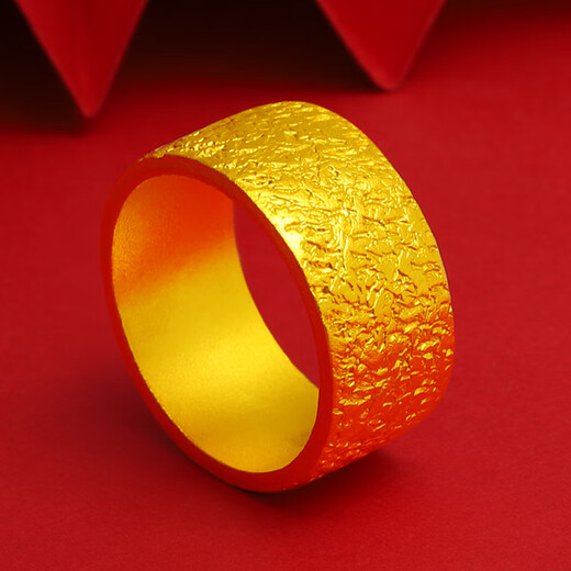 Craftsman gold ring for men and women pure gold 999 ancient style personality grand solid large face domineering wide face new style gift giving face width 1 cm 22g leave a circle number after placing the order and refund the money according to the physical gold