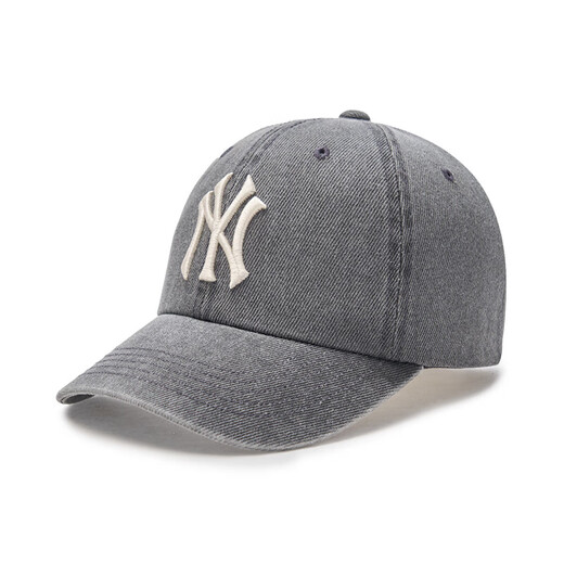 MLB Official Male and Female Couple Showing Face Small Fashion Retro Sunscreen Soft Top Baseball Cap Spring and Summer CPVV5 New York Yankees/Charcoal Gray One Size