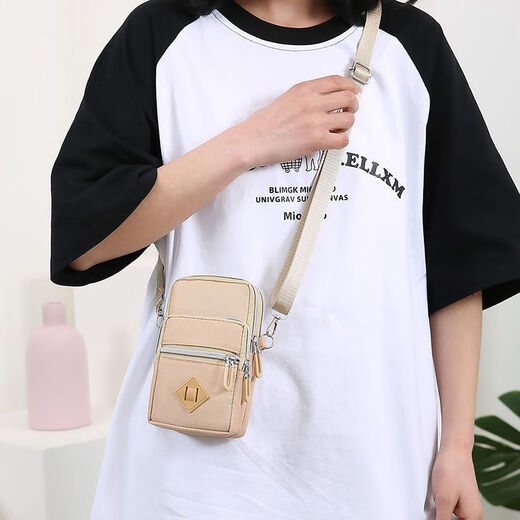 QUEENJOY Chinese Valentine's Day lightweight mobile phone bag women's wear-resistant halter neck small bag crossbody bag arm mini coin wrist summer shoulder bag pink