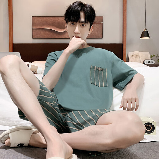 Pajamas modales de pijama para hombres pantalones cortos de algodón puro de algodón mortaja