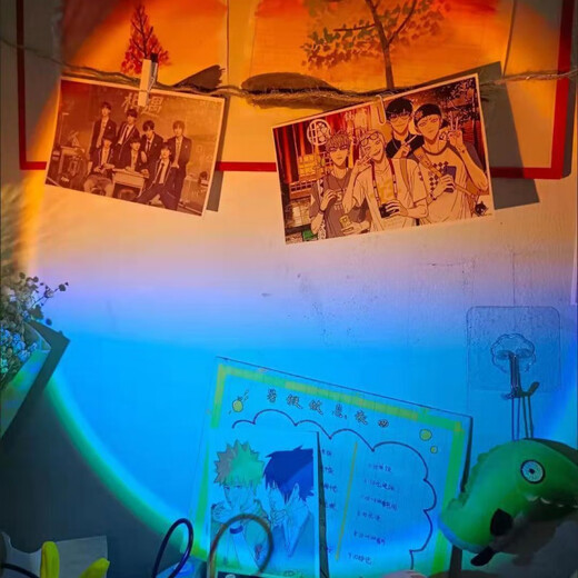 曜添日落氛围灯落日夕阳灯拍照网红落地灯夕阳红大关圈氛围灯高颜值 美女秀遥控20色-30W