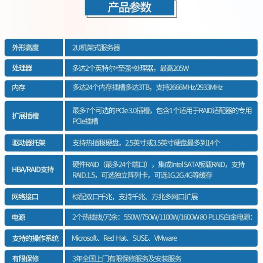 Lenovo server host SR588 HR650X WR3220 G2 rack-mounted 2U chassis dual-channel Xeon GPU deep learning virtualization database 1 3204丨6 cores 1.9G 8G丨1 256G hard drive