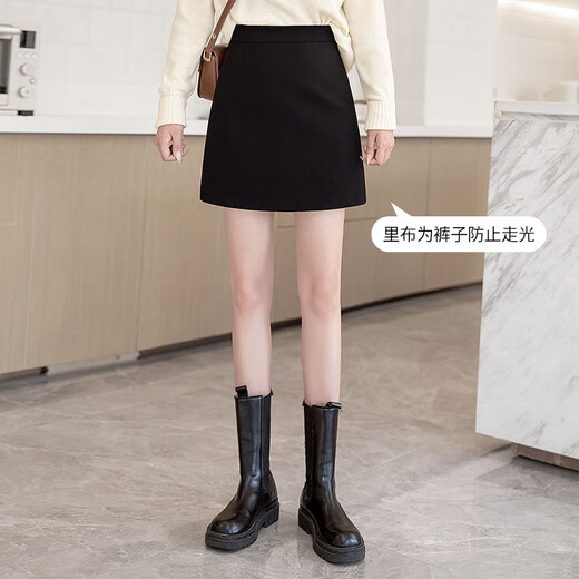 Sibaishe High Waist Skirt 2025 Autumn New Women's A-Line Simple Fashion Age-Reducing Temperament Short Skirt